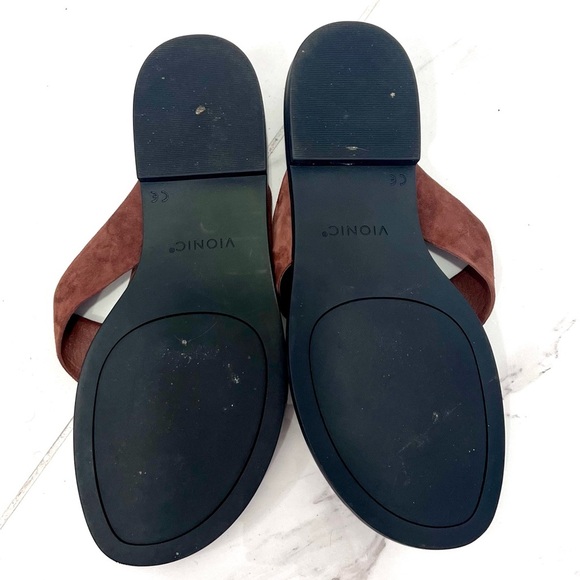 Agave Brown Leather Sandals Minimalist Thong Design  9 - Picture 3 of 4